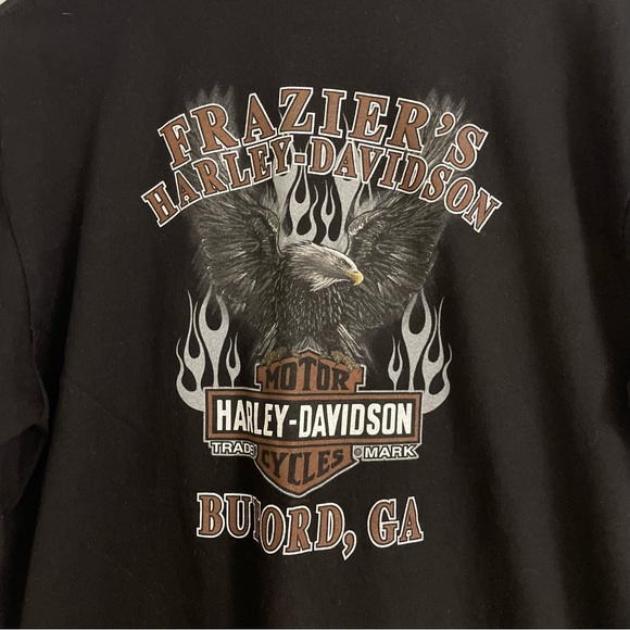 Harley Davidson Motorcycles Black Eagle Sword Graphic Tee - Picture 4 of 5